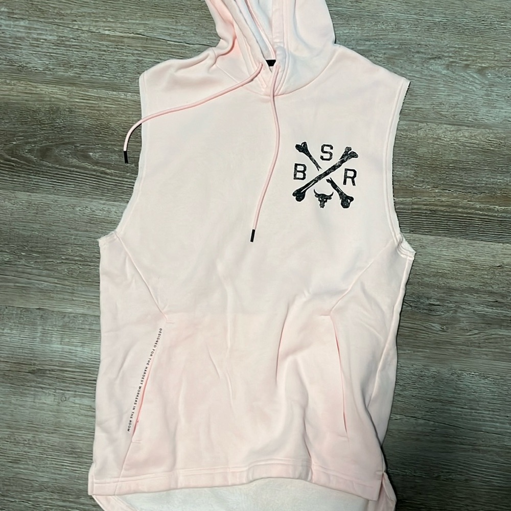 The Rock sleeveless hoodie- NEVER WORN!